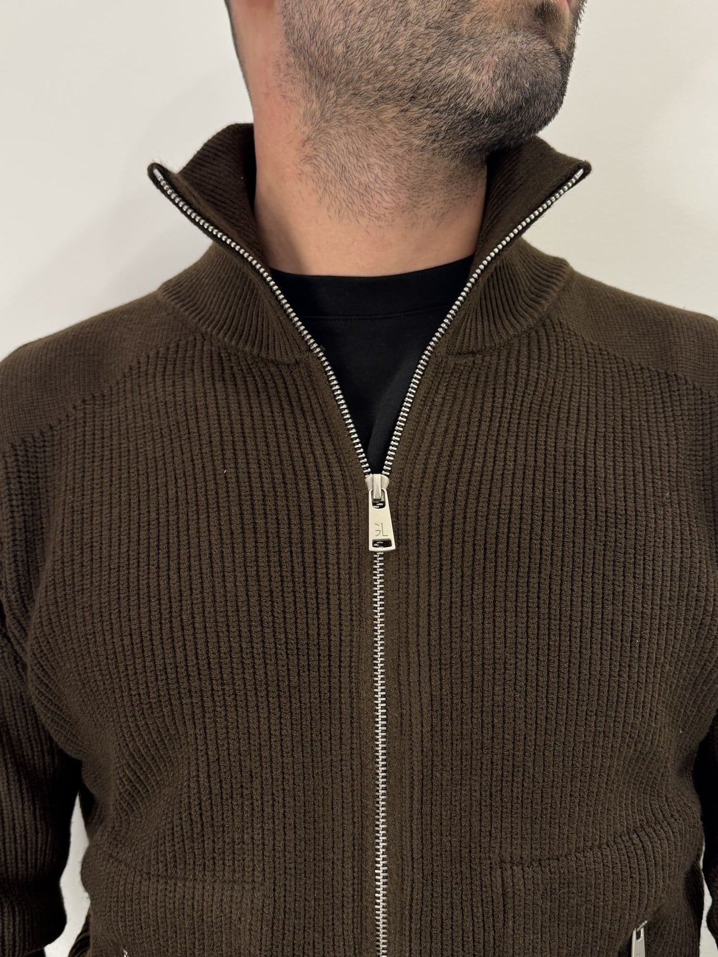 Cardigan in maglia con zip