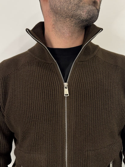 Cardigan in maglia con zip