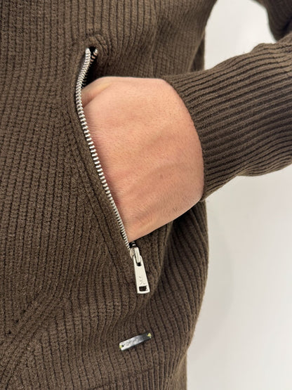 Cardigan in maglia con zip