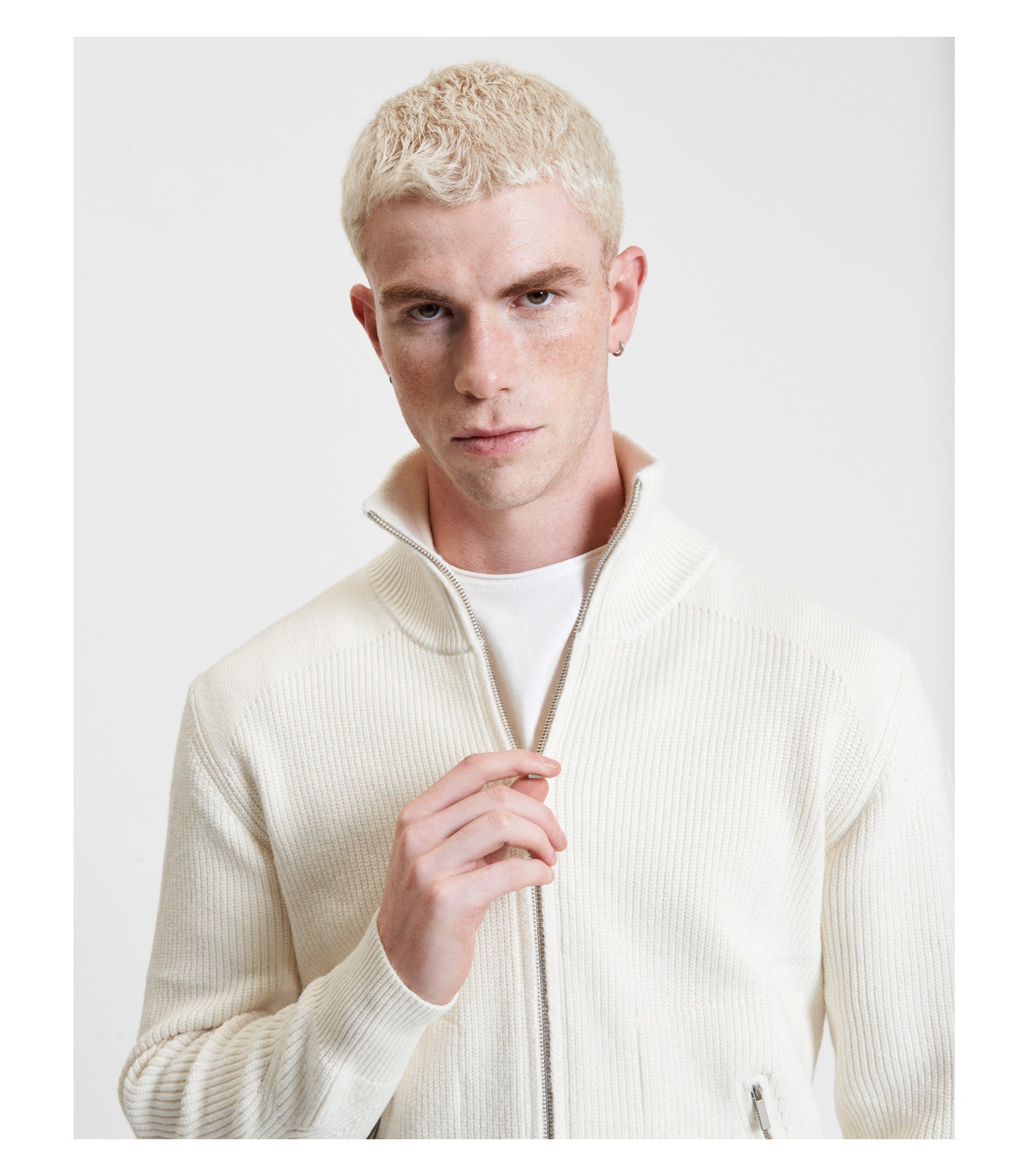 Cardigan in maglia con zip