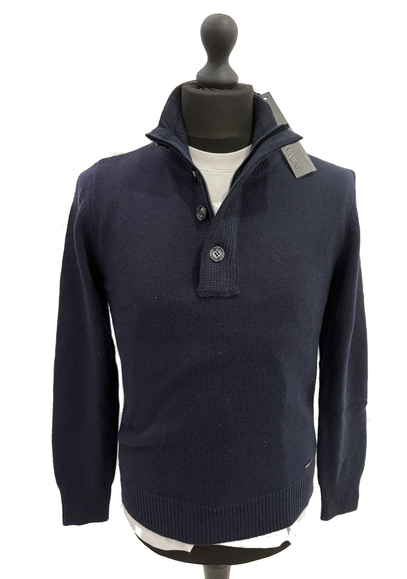 Cardigan Gianni Lupo con mezza zip