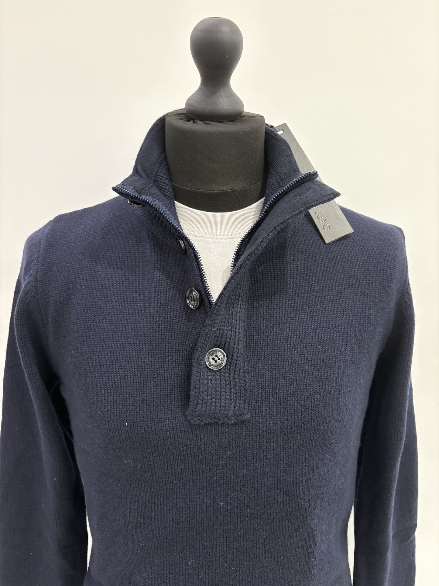 Cardigan Gianni Lupo con mezza zip