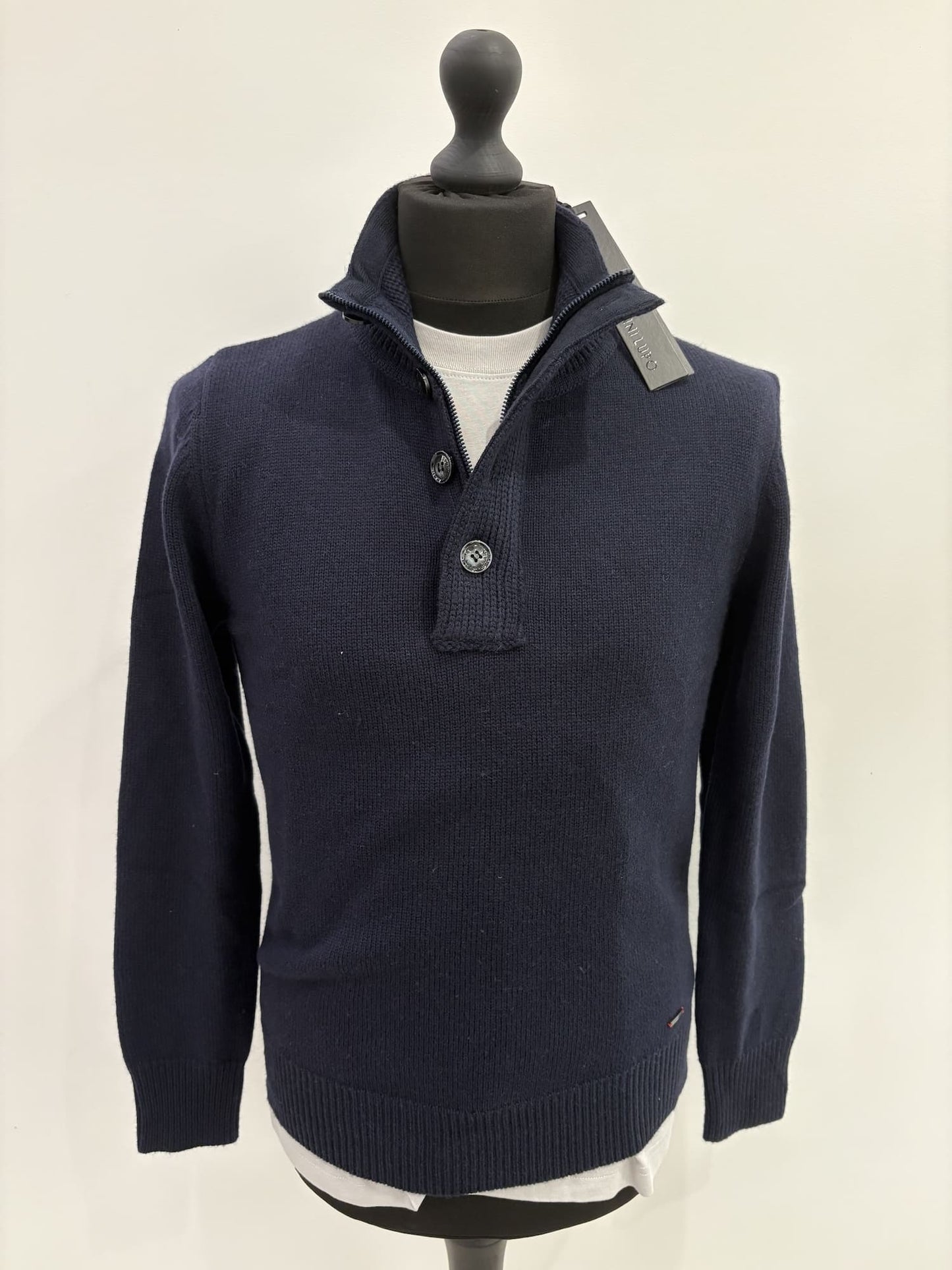Cardigan Gianni Lupo con mezza zip
