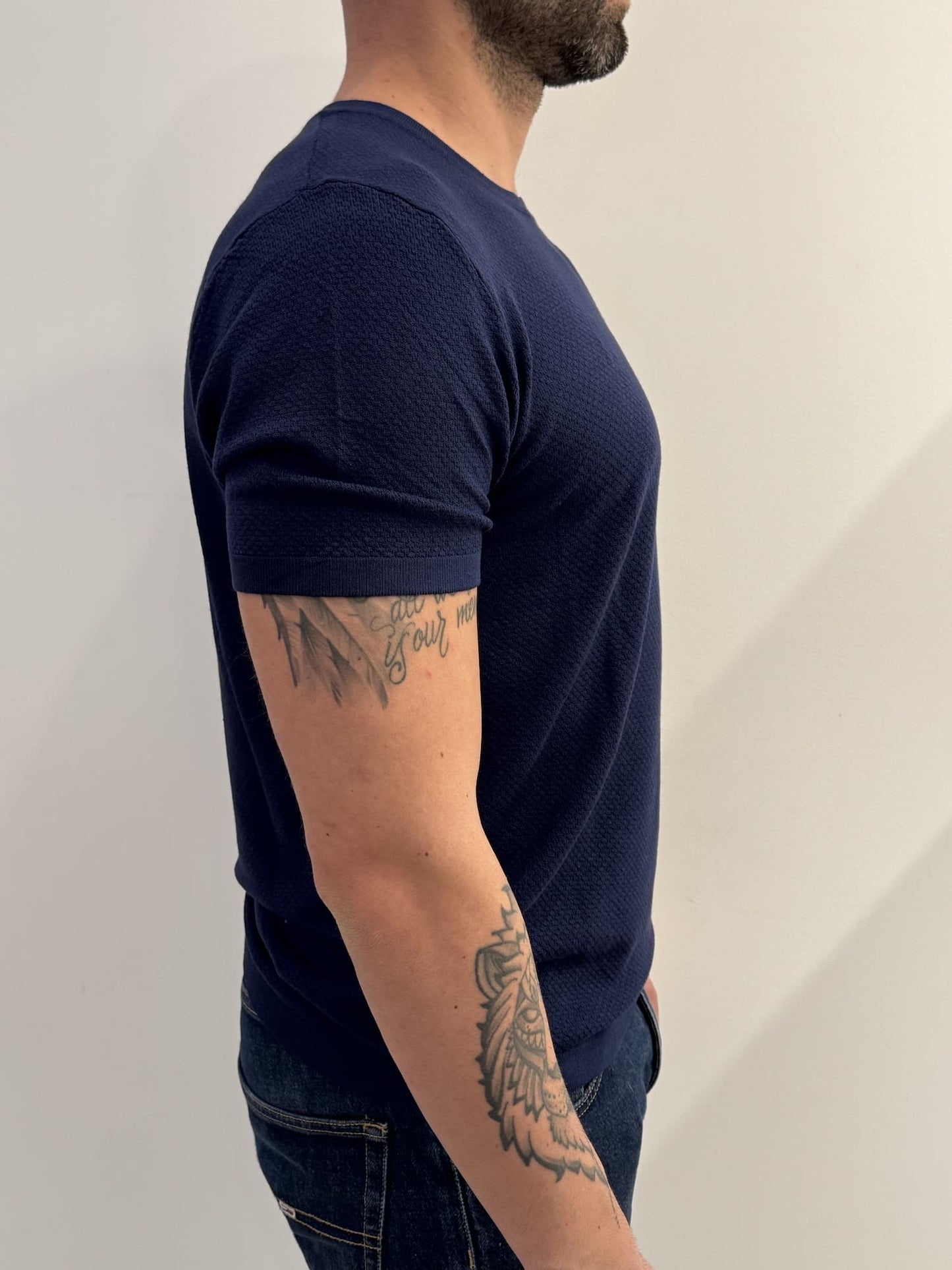 T-shirt in maglia texturizzata