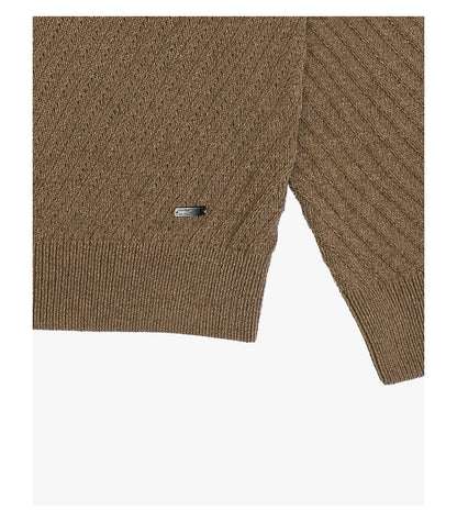 Maglione in ciniglia mezza zip tramato