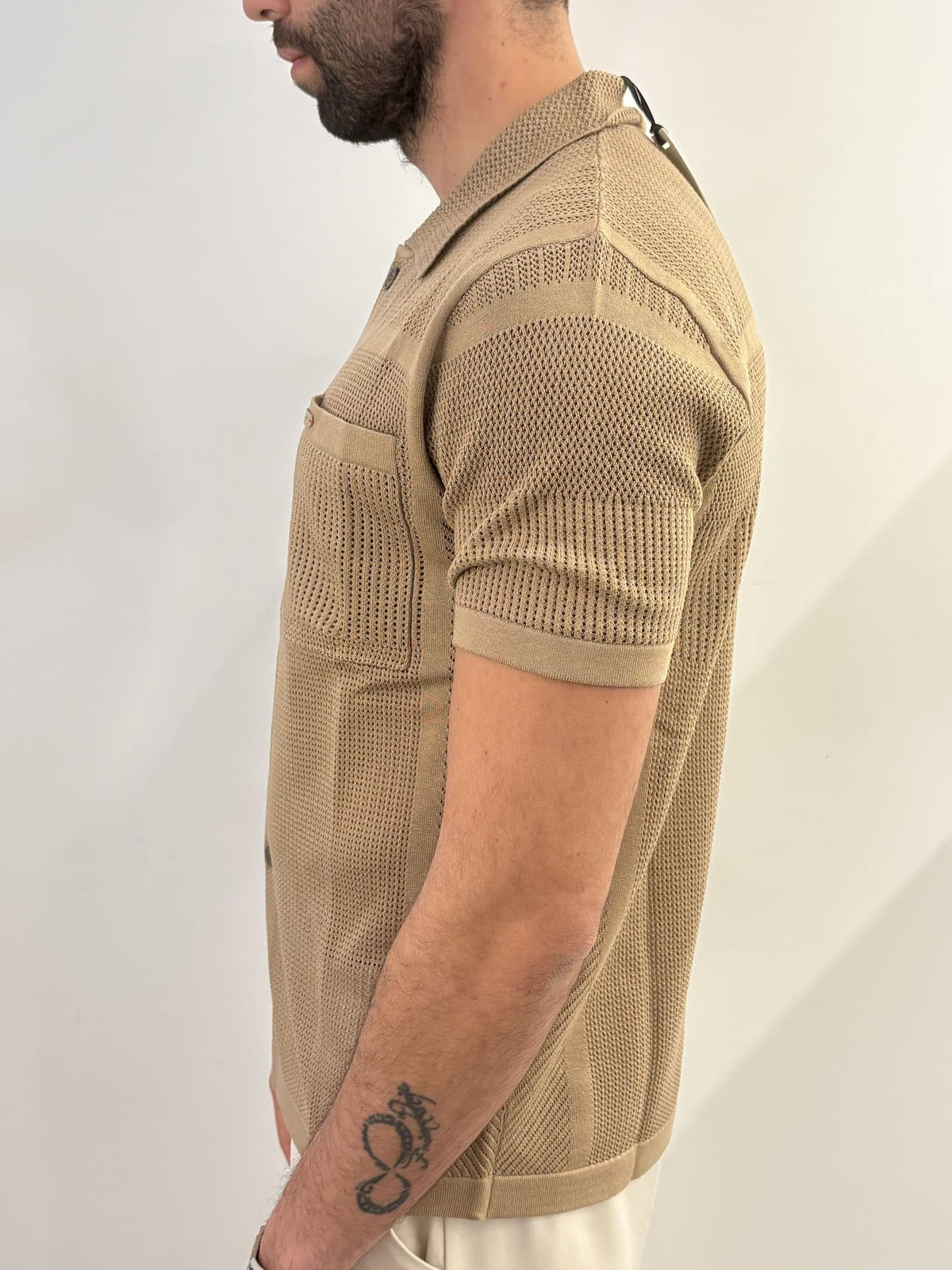 camicia manica corta traforata Gianni Lupo