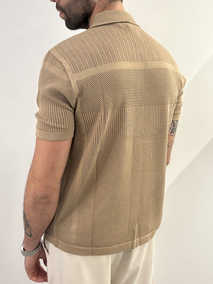 camicia manica corta traforata Gianni Lupo