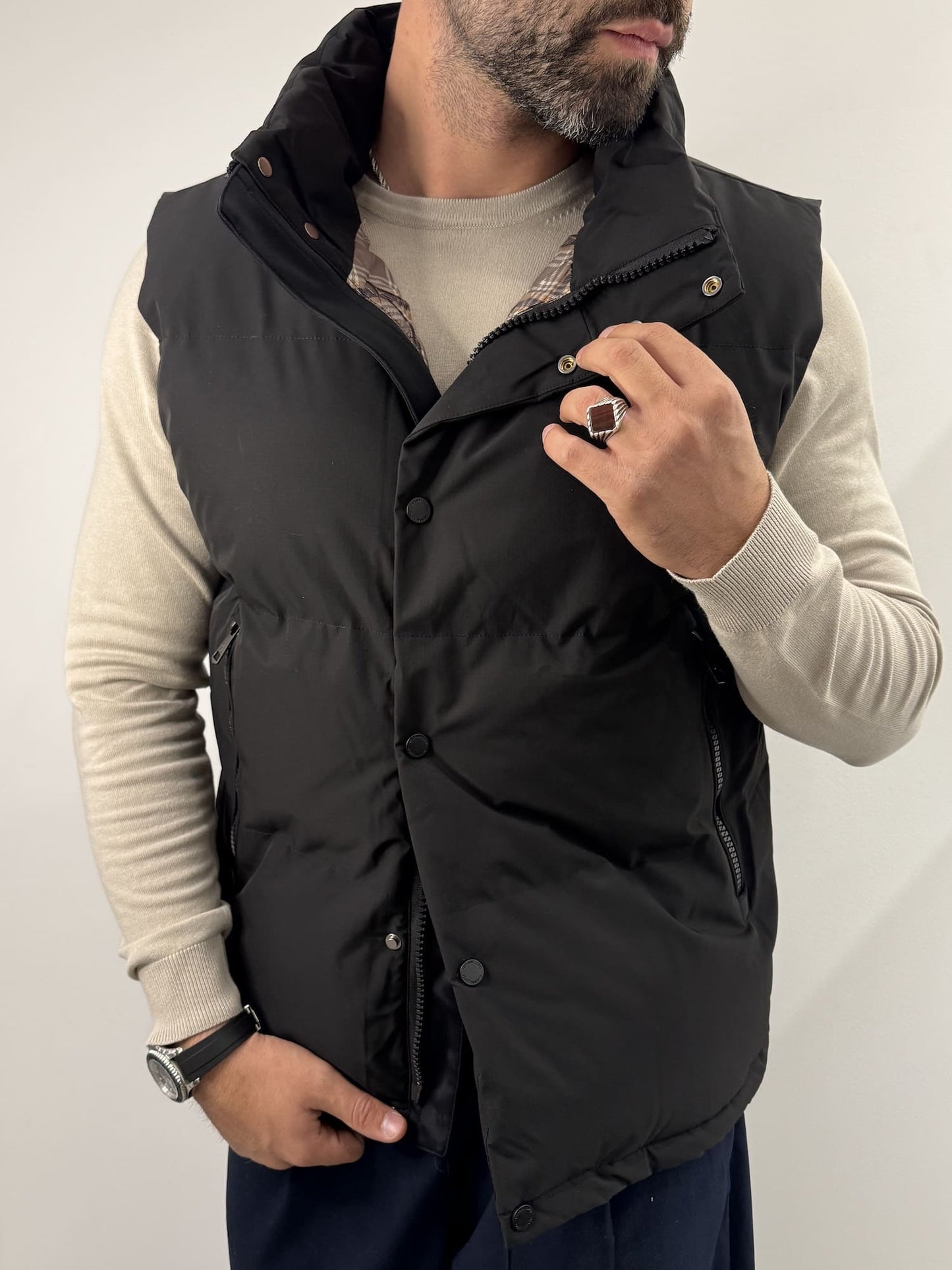 Gilet Piumino Gianni lupo Nero