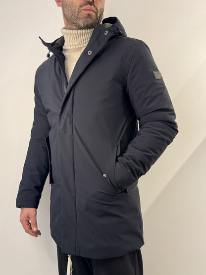 Giubbotto lungo Gianni Lupo Blu Navy