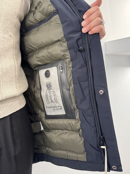 Giubbotto lungo Gianni Lupo Blu Navy