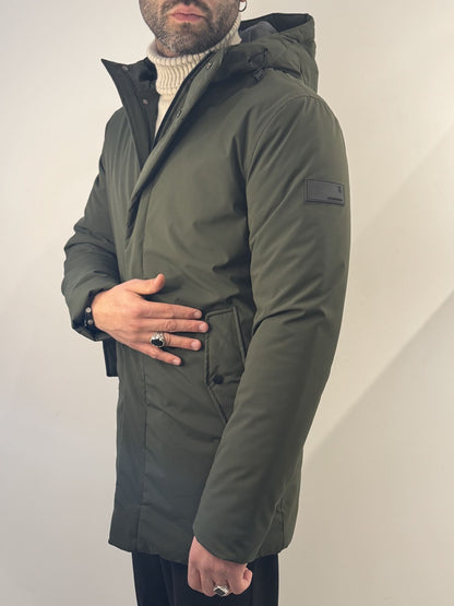 Giubbotto lungo Gianni Lupo verde