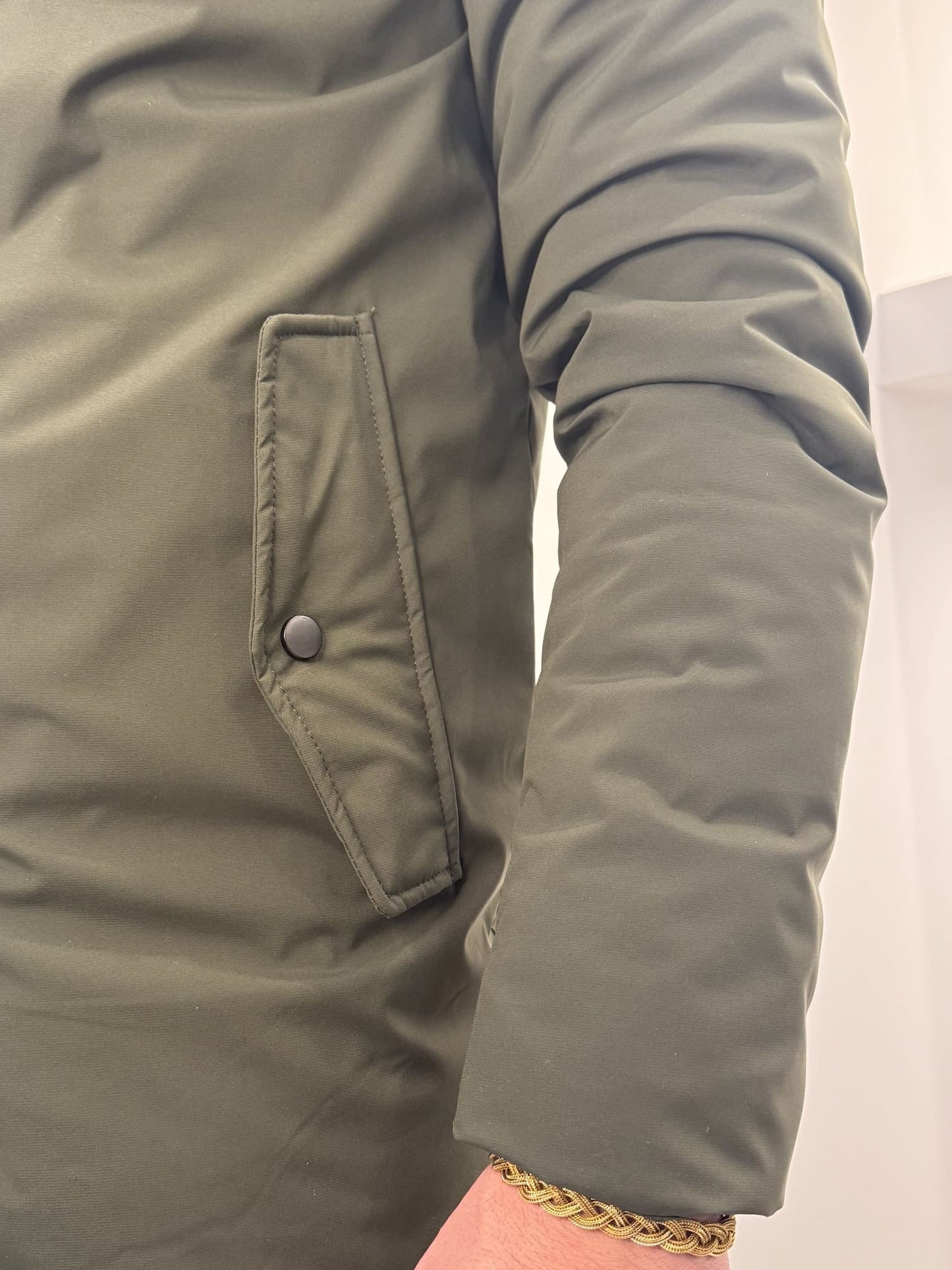 Giubbotto lungo Gianni Lupo verde