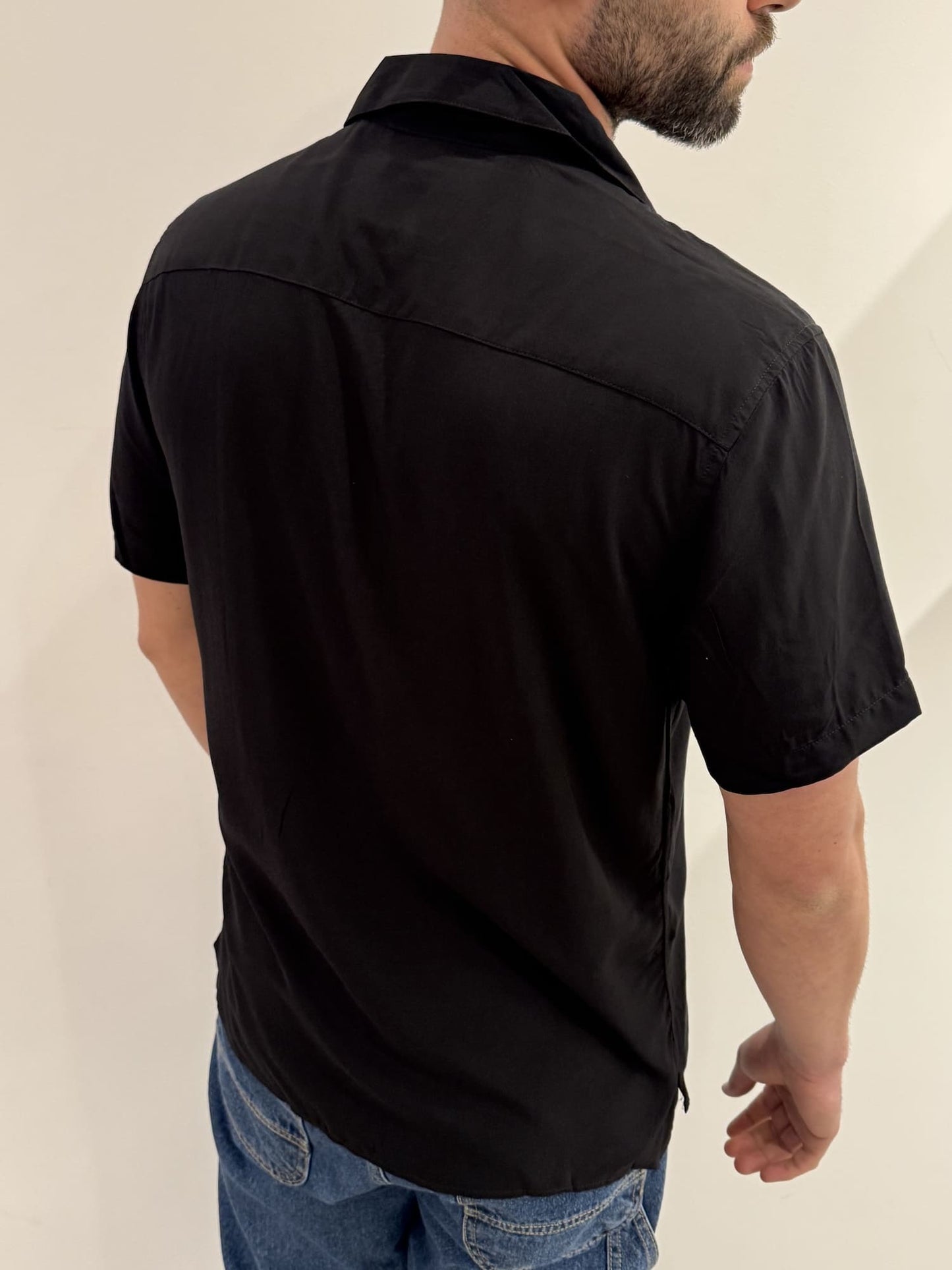 Camicia Gianni Lupo Hawaiana tinta unita