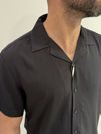 Camicia Gianni Lupo Hawaiana tinta unita