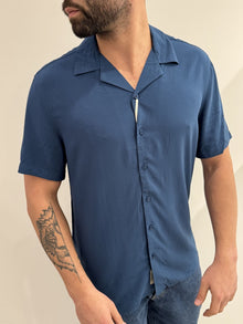 Camicia Gianni Lupo Hawaiana tinta unita