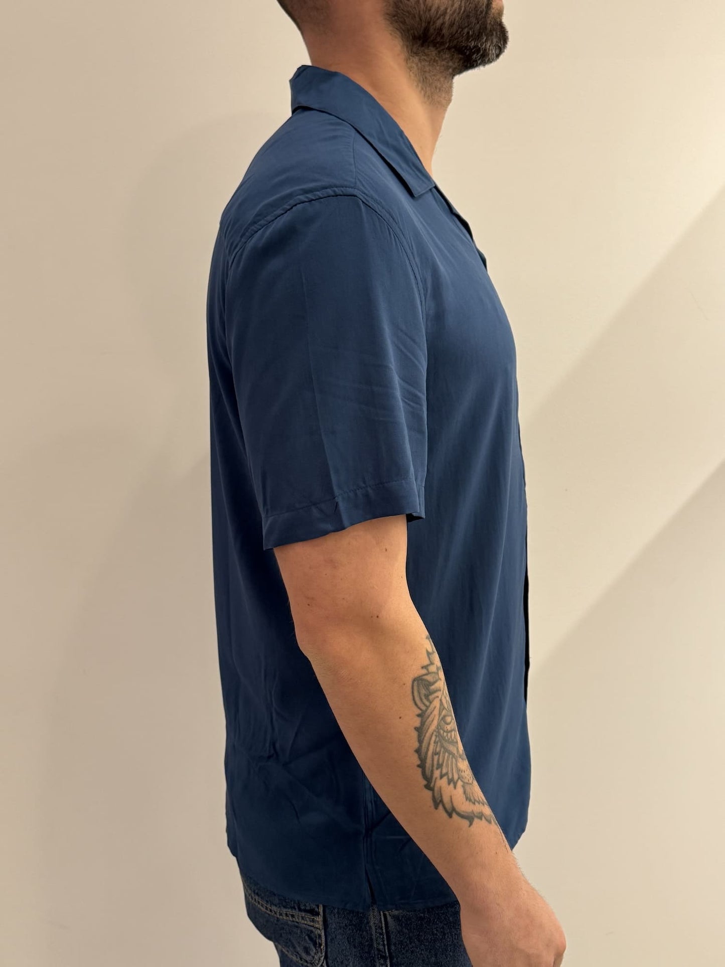 Camicia Gianni Lupo Hawaiana tinta unita