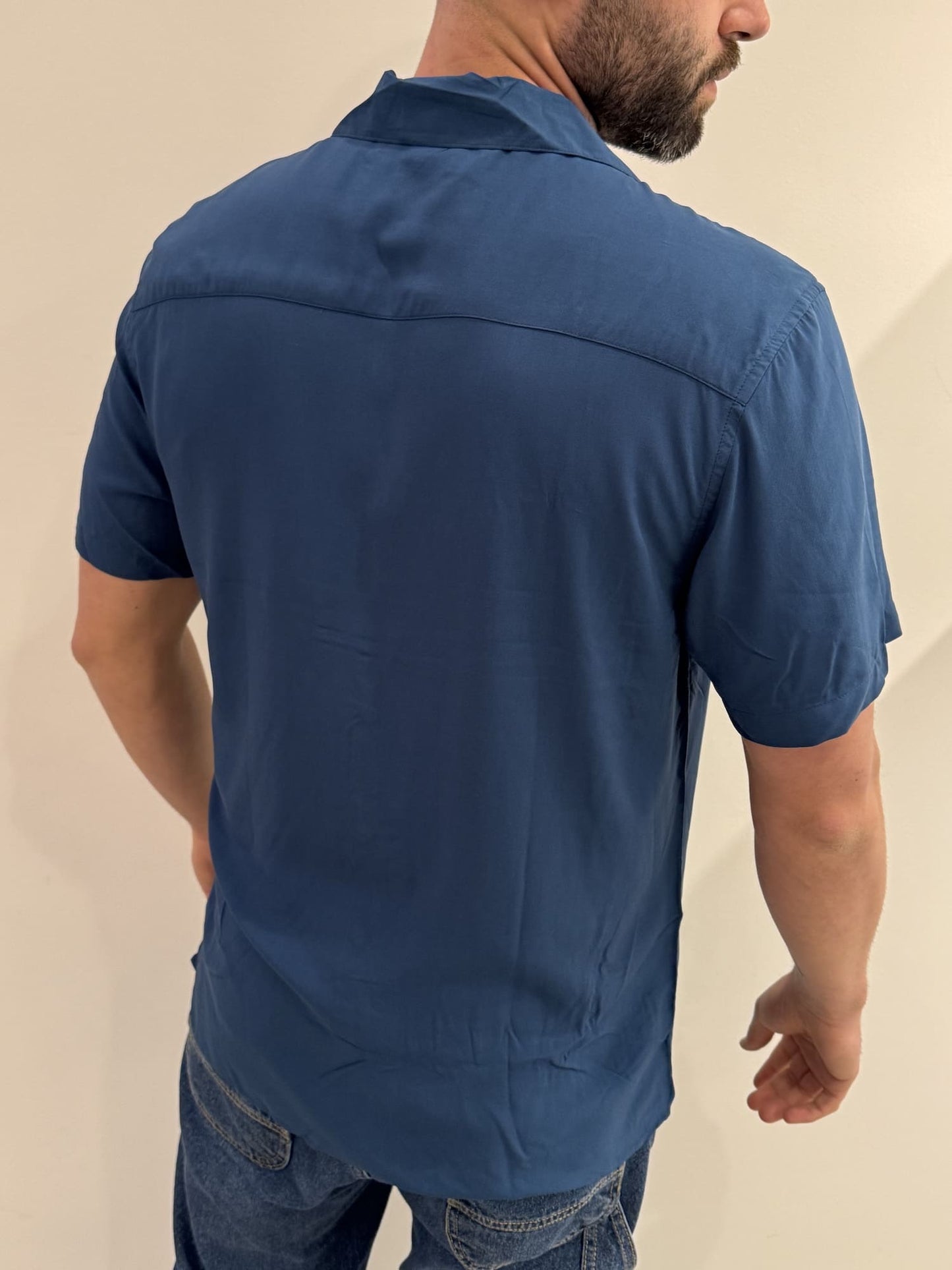 Camicia Gianni Lupo Hawaiana tinta unita