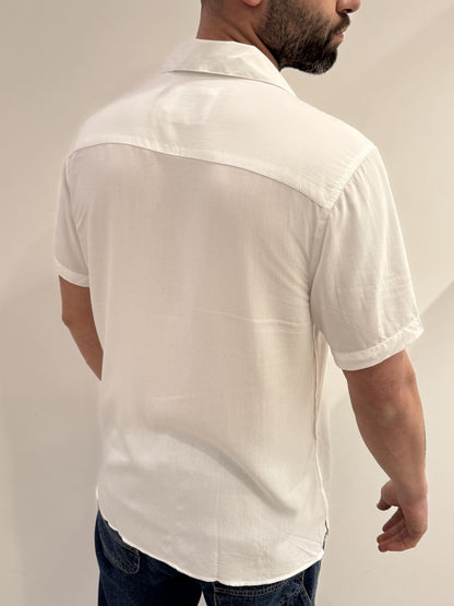 Camicia Gianni Lupo Hawaiana tinta unita