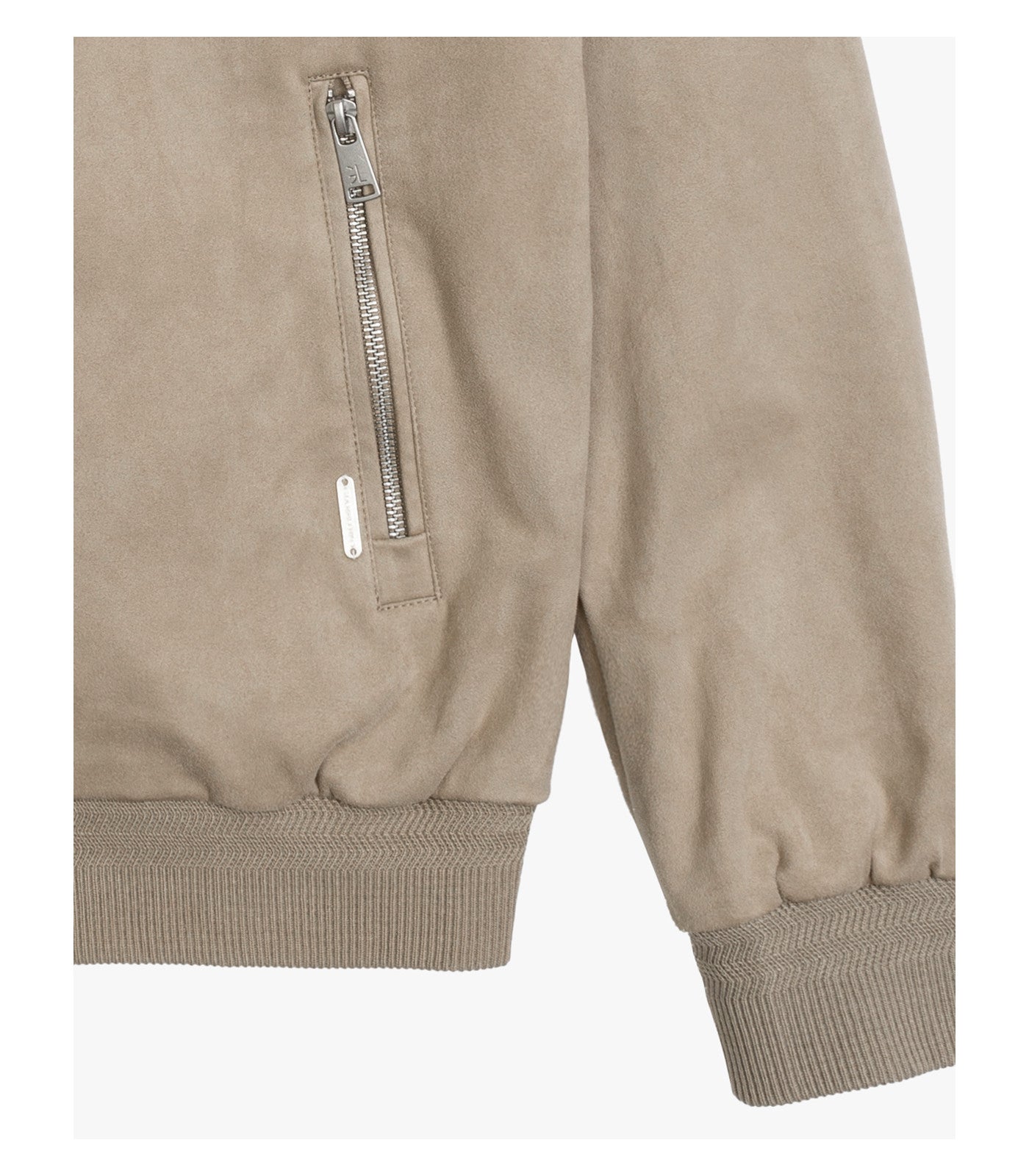 Giubbotto bomber effetto camoscio
