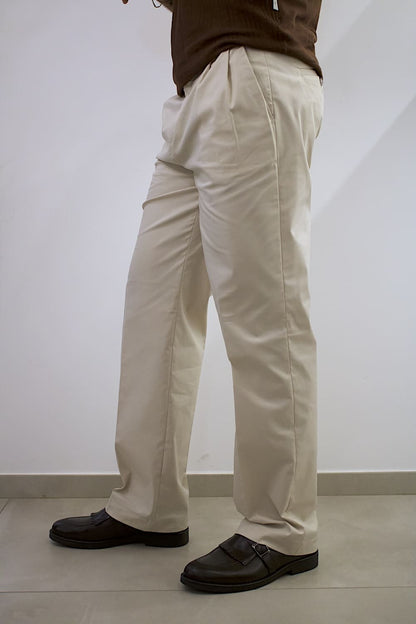 Pantaloni wide leg con doppia pinces