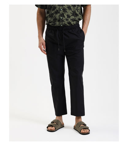 Pantaloni con laccio wide leg con stiro in piega