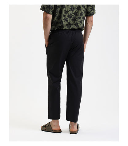 Pantaloni con laccio wide leg con stiro in piega