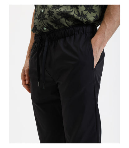 Pantaloni con laccio wide leg con stiro in piega