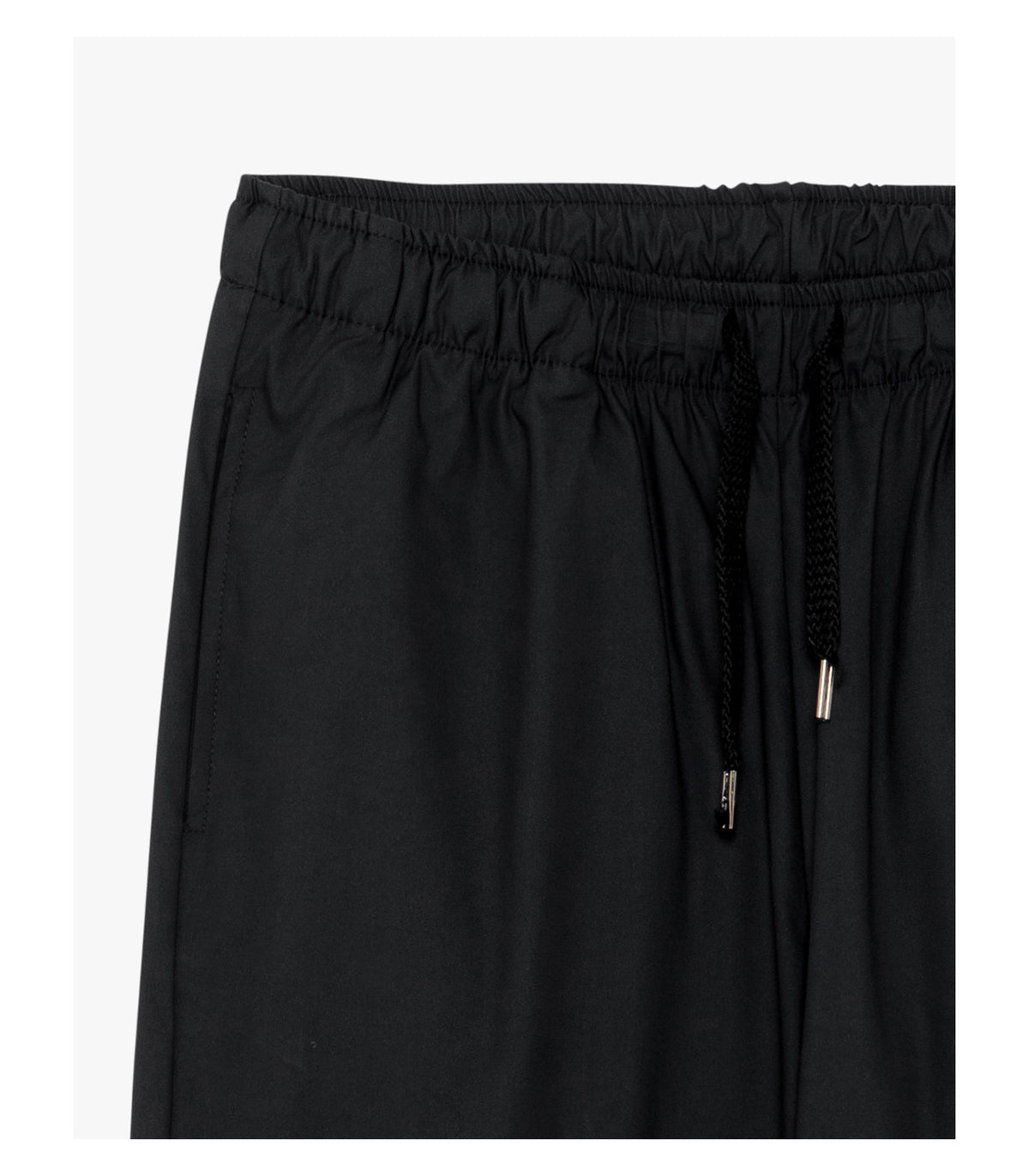 Pantaloni con laccio wide leg con stiro in piega