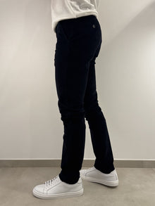 Pantalone Sea Barrier in velluto con fantasia a righi Nero