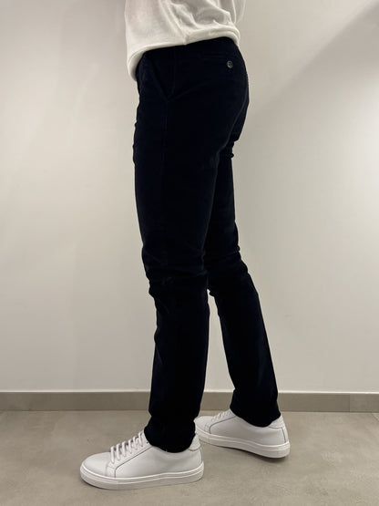 Pantalone Sea Barrier in velluto con fantasia a righi Nero