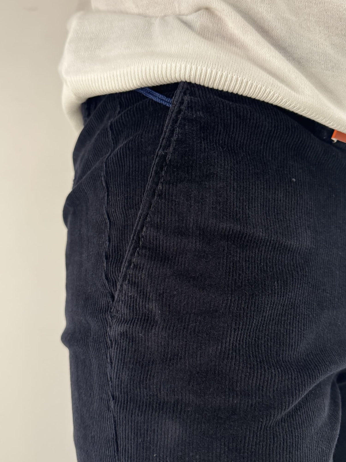 Pantalone Sea Barrier in velluto con fantasia a righi Nero