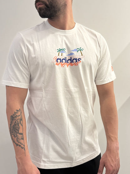 T-shirt Adidas con grafica centrale