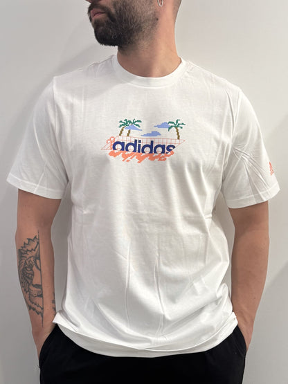 T-shirt Adidas con grafica centrale