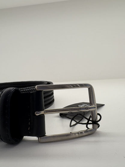 Cintura ad intreccio elastica in pelle