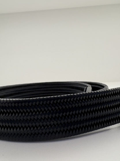 Cintura ad intreccio elastica in pelle
