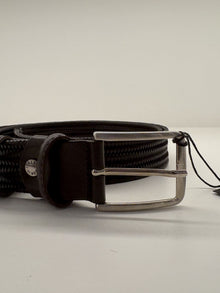 Cintura ad intreccio elastica in pelle