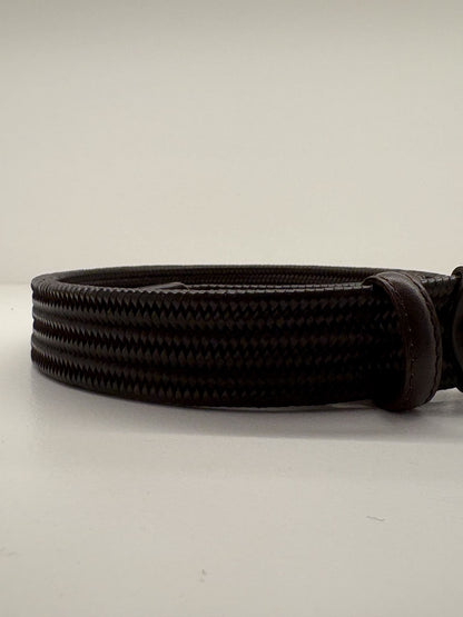 Cintura ad intreccio elastica in pelle