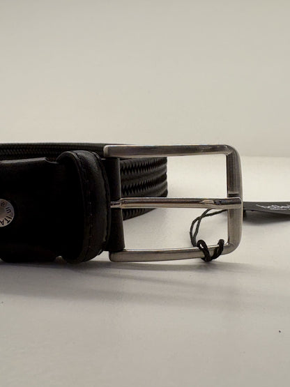 Cintura ad intreccio elastica in pelle