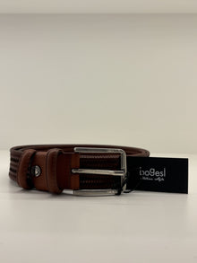 Cintura ad intreccio elastica in pelle