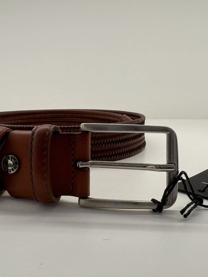 Cintura ad intreccio elastica in pelle