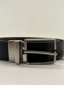 Cintura in pelle martellata reversibile bicolore