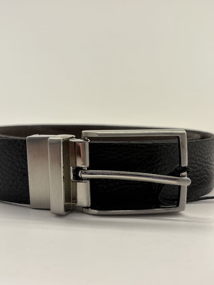 Cintura in pelle martellata reversibile bicolore