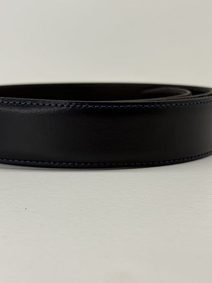 Cintura in pelle uomo over blu