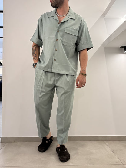 Coordinato sportivo baggy verde menta