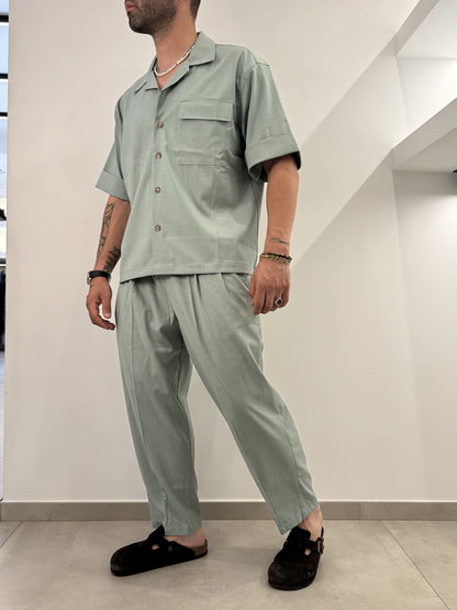 Coordinato sportivo baggy verde menta