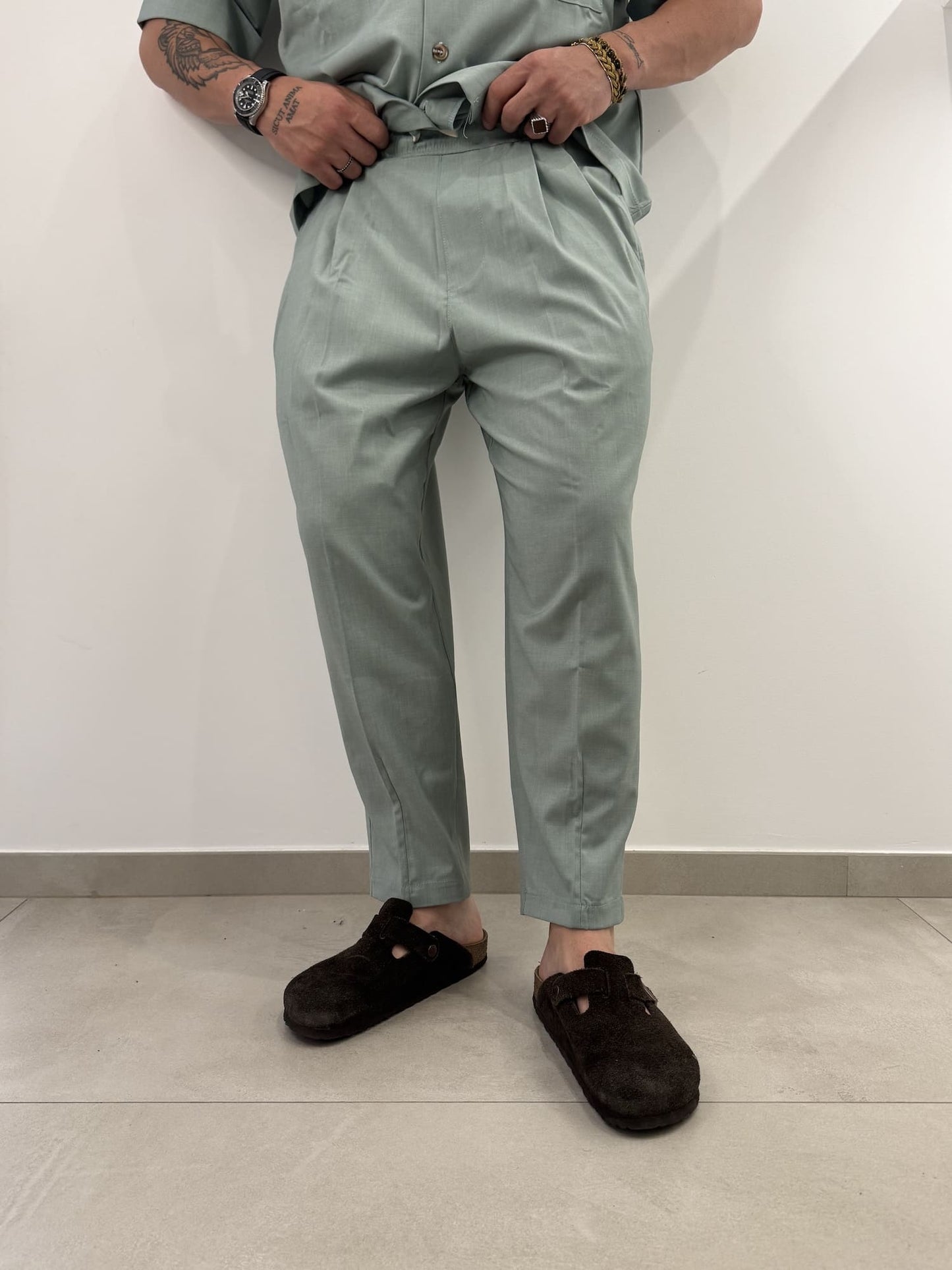 Coordinato sportivo baggy verde menta