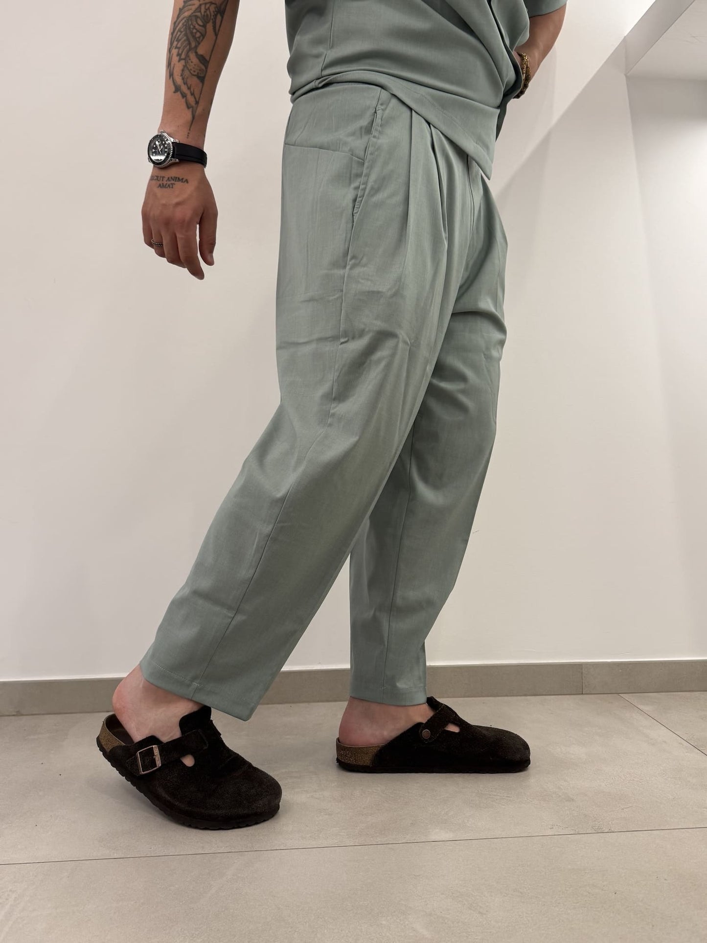 Coordinato sportivo baggy verde menta