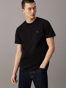 T-shirt con monogramma in jersey pesante Calvin Klein