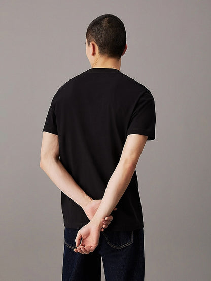 T-shirt con monogramma in jersey pesante