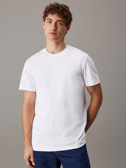 T-shirt con monogramma in jersey pesante Calvin Klein